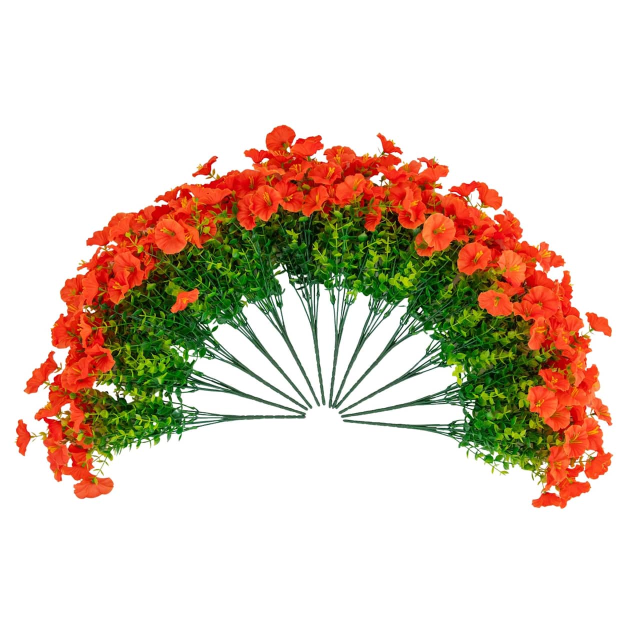 14" UV Resistant Artificial Morning Glory Bushes, 12ct.